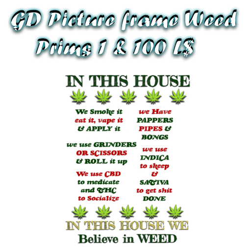 Second Life Marketplace GD Picture frame Weed style